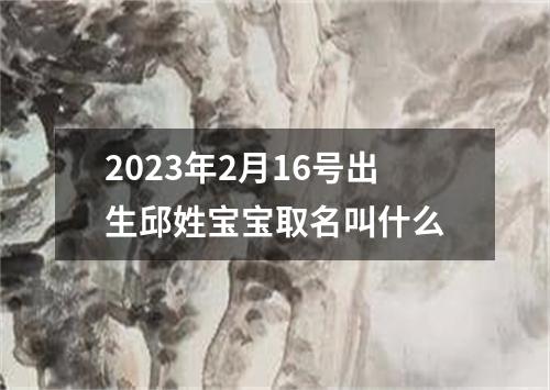 2023年2月16号出生邱姓宝宝取名叫什么