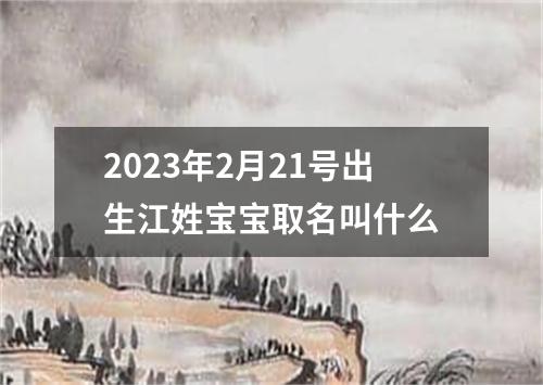 2023年2月21号出生江姓宝宝取名叫什么