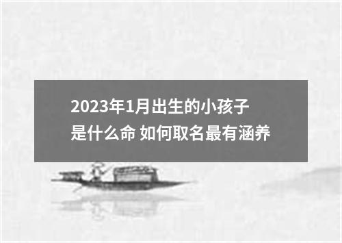 2023年1月出生的小孩子是什么命 如何取名最有涵养