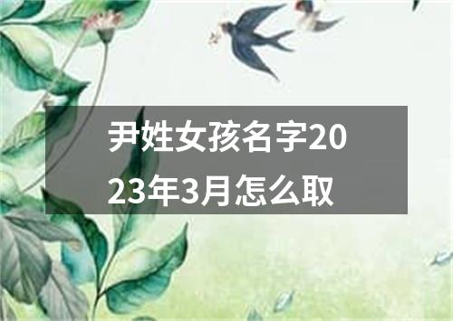 尹姓女孩名字2023年3月怎么取