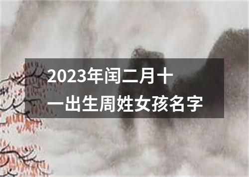 2023年闰二月十一出生周姓女孩名字