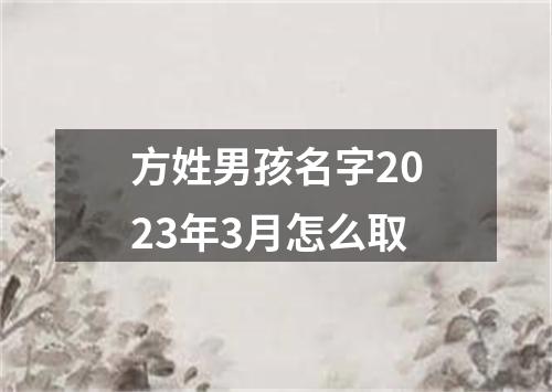方姓男孩名字2023年3月怎么取