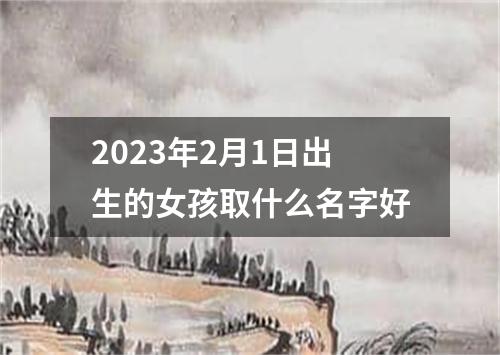 2023年2月1日出生的女孩取什么名字好