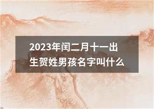 2023年闰二月十一出生贺姓男孩名字叫什么