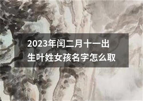 2023年闰二月十一出生叶姓女孩名字怎么取