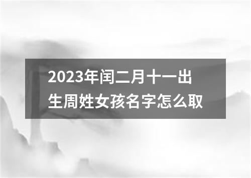 2023年闰二月十一出生周姓女孩名字怎么取