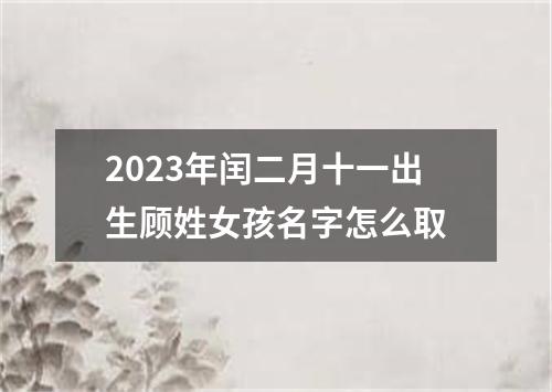 2023年闰二月十一出生顾姓女孩名字怎么取