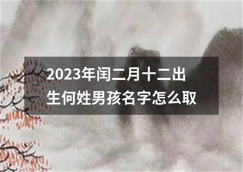 2023年闰二月十二出生何姓男孩名字怎么取