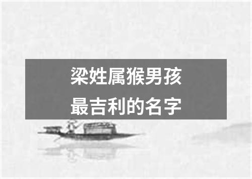 梁姓属猴男孩最吉利的名字