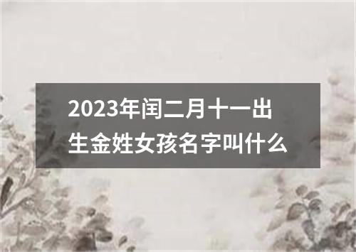 2023年闰二月十一出生金姓女孩名字叫什么