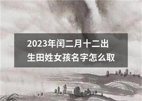 2023年闰二月十二出生田姓女孩名字怎么取