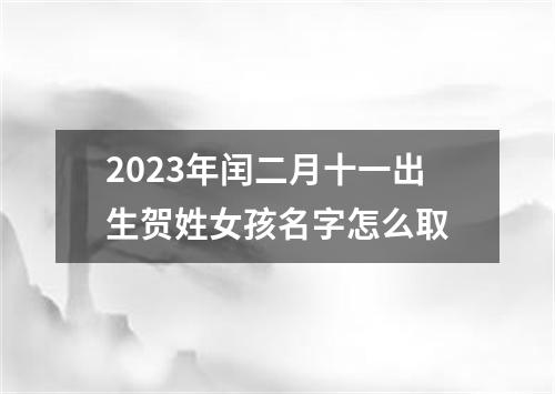 2023年闰二月十一出生贺姓女孩名字怎么取