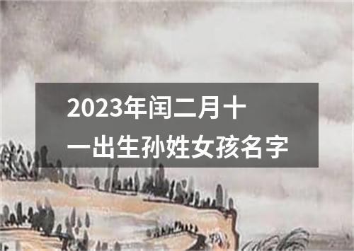 2023年闰二月十一出生孙姓女孩名字