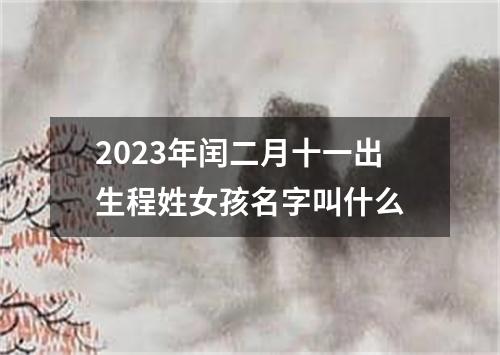 2023年闰二月十一出生程姓女孩名字叫什么