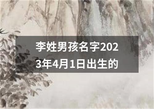 李姓男孩名字2023年4月1日出生的