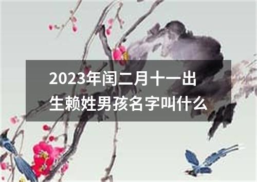 2023年闰二月十一出生赖姓男孩名字叫什么