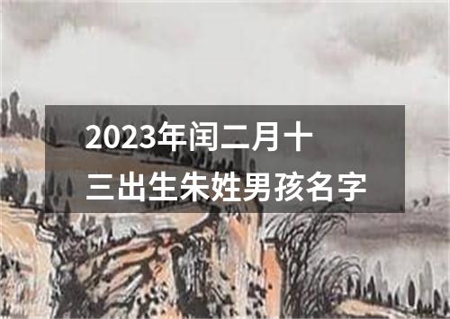 2023年闰二月十三出生朱姓男孩名字