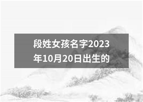 段姓女孩名字2023年10月20日出生的