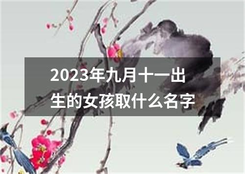 2023年九月十一出生的女孩取什么名字