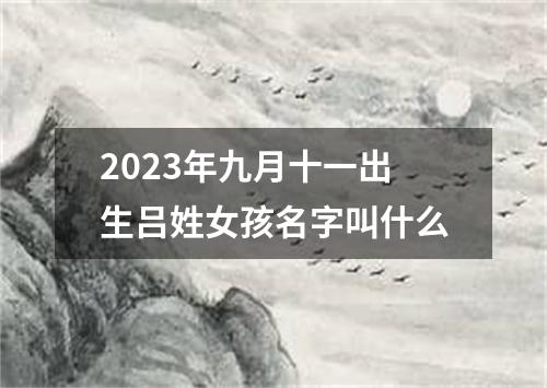2023年九月十一出生吕姓女孩名字叫什么