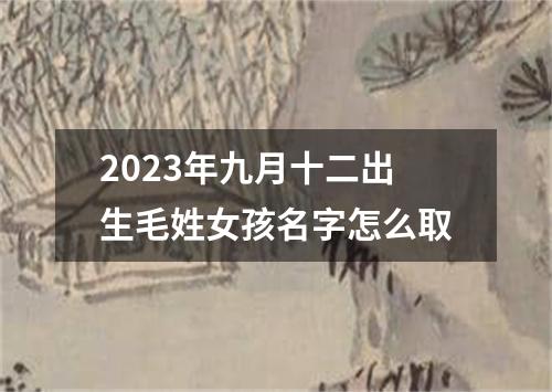 2023年九月十二出生毛姓女孩名字怎么取