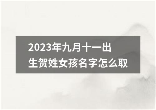 2023年九月十一出生贺姓女孩名字怎么取