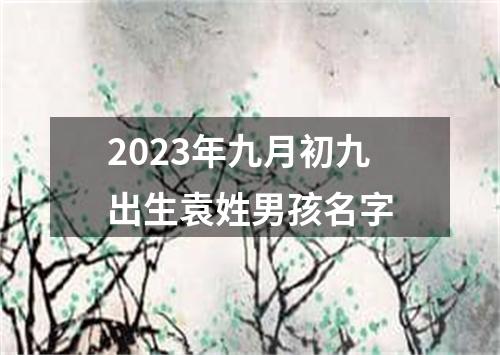 2023年九月初九出生袁姓男孩名字