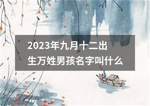 2023年九月十二出生万姓男孩名字叫什么