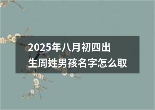 2025年八月初四出生周姓男孩名字怎么取