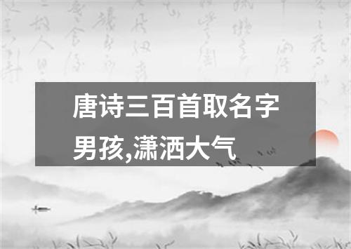 唐诗三百首取名字男孩,潇洒大气