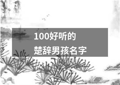 100好听的楚辞男孩名字