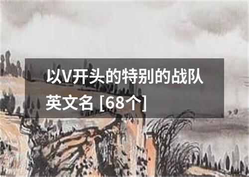 以V开头的特别的战队英文名 [68个]