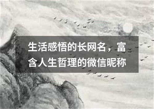 生活感悟的长网名，富含人生哲理的微信昵称
