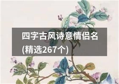 四字古风诗意情侣名(精选267个)