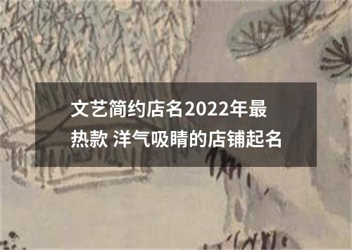 文艺简约店名2022年最热款 洋气吸睛的店铺起名
