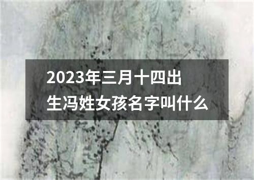 2023年三月十四出生冯姓女孩名字叫什么