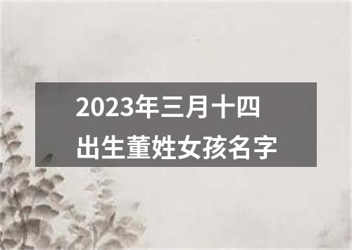 2023年三月十四出生董姓女孩名字