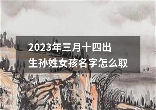 2023年三月十四出生孙姓女孩名字怎么取