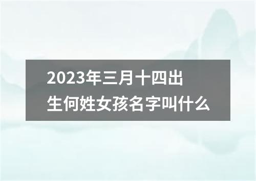 2023年三月十四出生何姓女孩名字叫什么