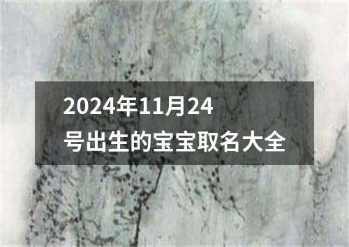 2024年11月24号出生的宝宝取名大全
