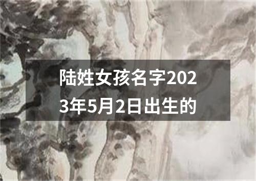 陆姓女孩名字2023年5月2日出生的