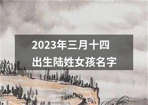 2023年三月十四出生陆姓女孩名字