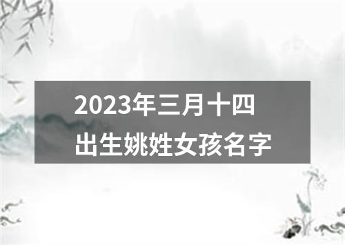 2023年三月十四出生姚姓女孩名字