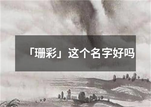 「珊彩」这个名字好吗