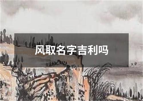 风取名字吉利吗