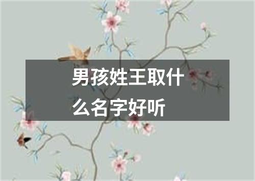 男孩姓王取什么名字好听