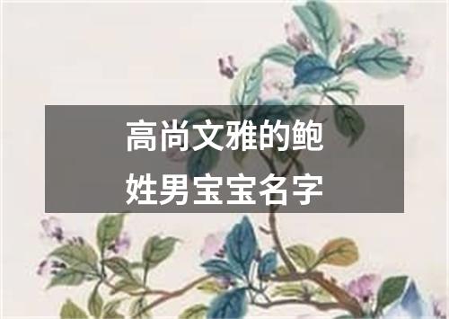 高尚文雅的鲍姓男宝宝名字