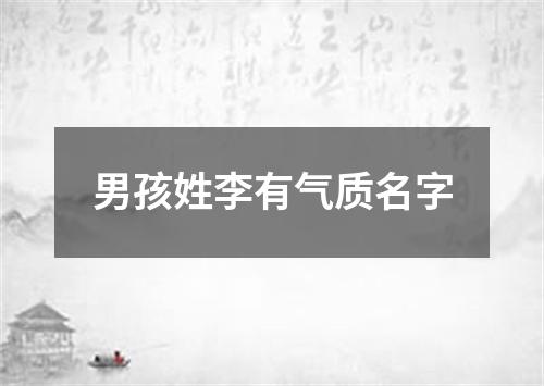 男孩姓李有气质名字