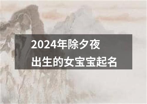 2024年除夕夜出生的女宝宝起名