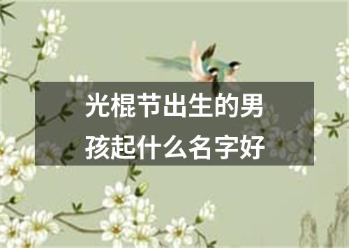 光棍节出生的男孩起什么名字好